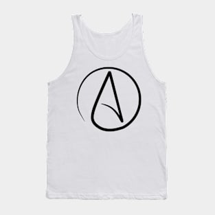 Atheist symbol in black Tank Top